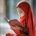 sajuvpn_1_year_red_color_hijab_girl_reading_a_Quran_daylight_--_c2e6f84e-8611-49b1-8176-b3d37a0a97a0